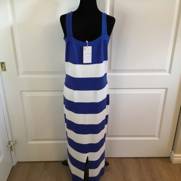 NWT BTFBM Spaghetti Strap Striped Maxi Casual Dress Plus Size XXL - Picture 5 of 8